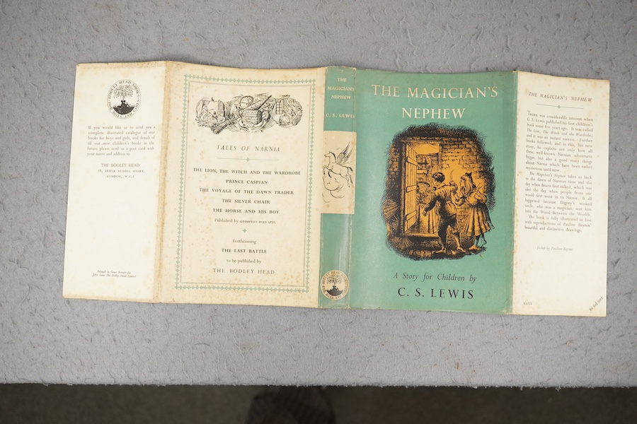 Lewis C.S - The Magician's Nephew, 1st edition, 8vo, illustrated by Pauline Baynes, original cloth, in unclipped d/j, The Bodley Head, London, 1955